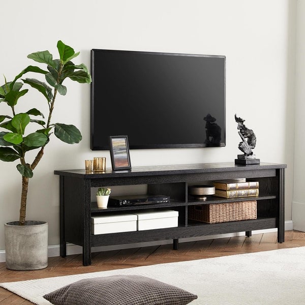 TV Stand for 65 inch TV， Wood Entertainment Center Console Table， 60''