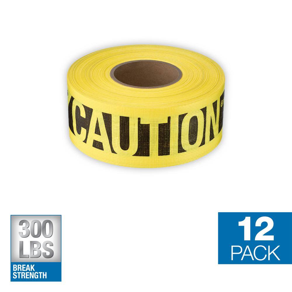 Empire 3 in. x 500 ft. Reinforced Caution Tape (12-Pack) 76-0600-12X