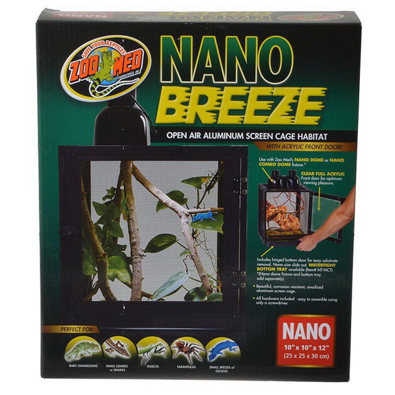 Zoo Med Nano Breeze Aluminum Screen Cage Habitat  ...