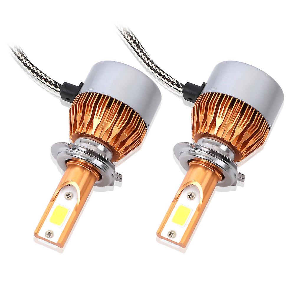 2x H7 72w 16000lm Led Auto Car Headlights Driving Bulbs High Or Low Beam 6000k