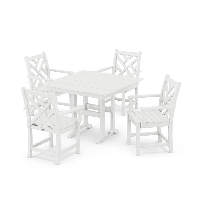 Polywood Chippendale 5-Piece Farmhouse Dining Set PWS1138-1