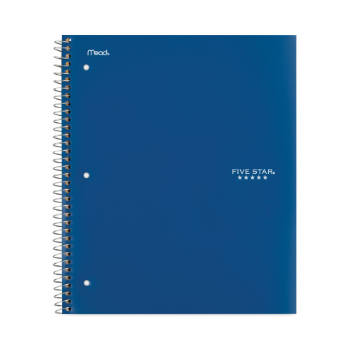 Five Star Wirebound Notebook， 5 Subjects， College Rule， Assorted Color Covers， 11 x 8.5， 200 Sheets (06208)