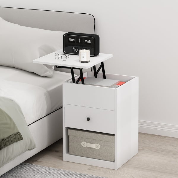 Furinno Jensen Lift Top Nightstand