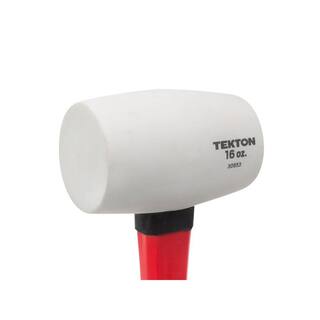 TEKTON 16 oz. Fiberglass Handle White Rubber Mallet 30653