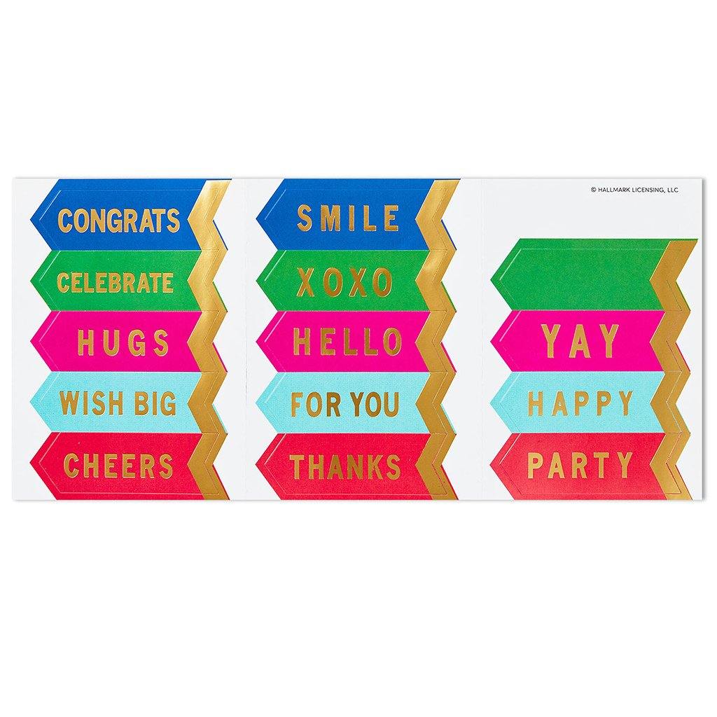 Hallmark  Confetti Balloon Note Cards With Customizable Stickers, Pack of 12