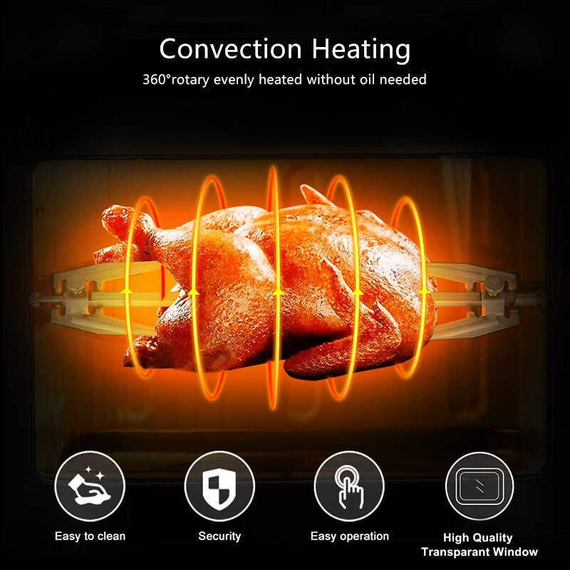 12L Air Fryer Oven, 1600W Air Fryer Oven Toaster, Rotisserie And Dehydrator with LED Digital Touchscreen 16-In-1 Countertop Oven