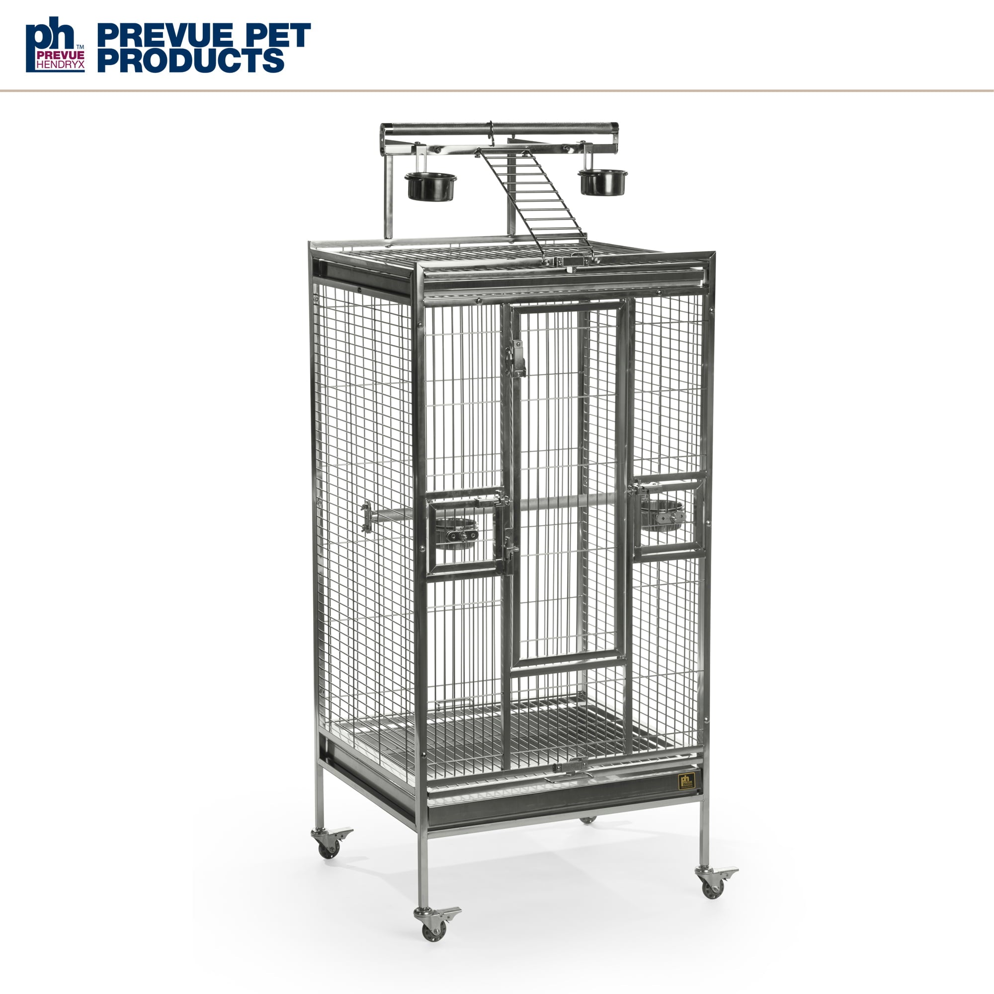 Prevue Pet Products Medium Stainless Steel Playtop Bird Cage 3453