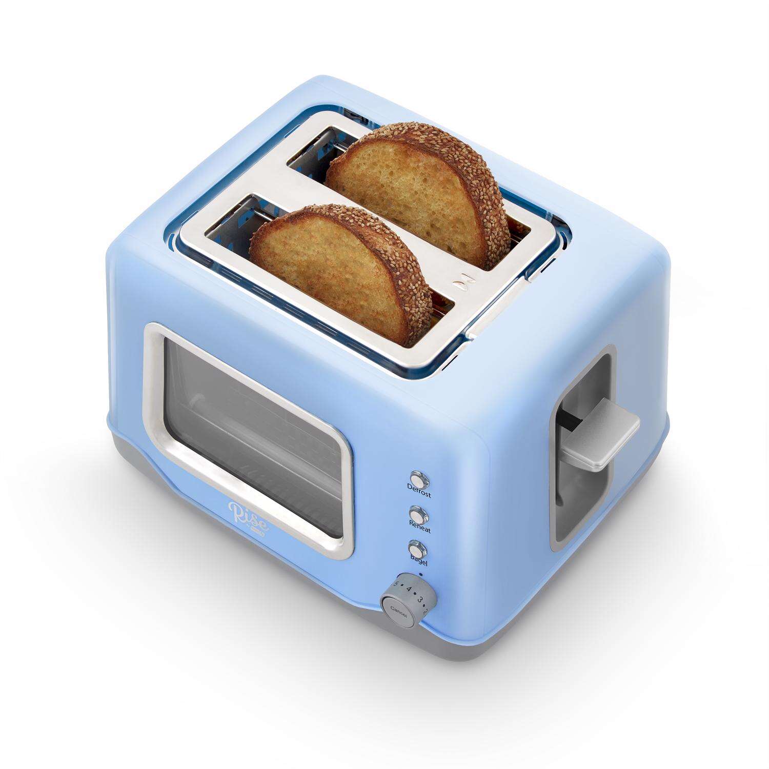 Rise by Dash Metal Blue 2 slot Toaster 7.9 in. H X 12.2 in. W X 9.5 in. D