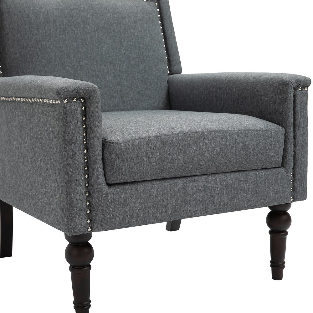 2 PACK Contemporary Accent Armchair with Nailheads Living Room Furniture