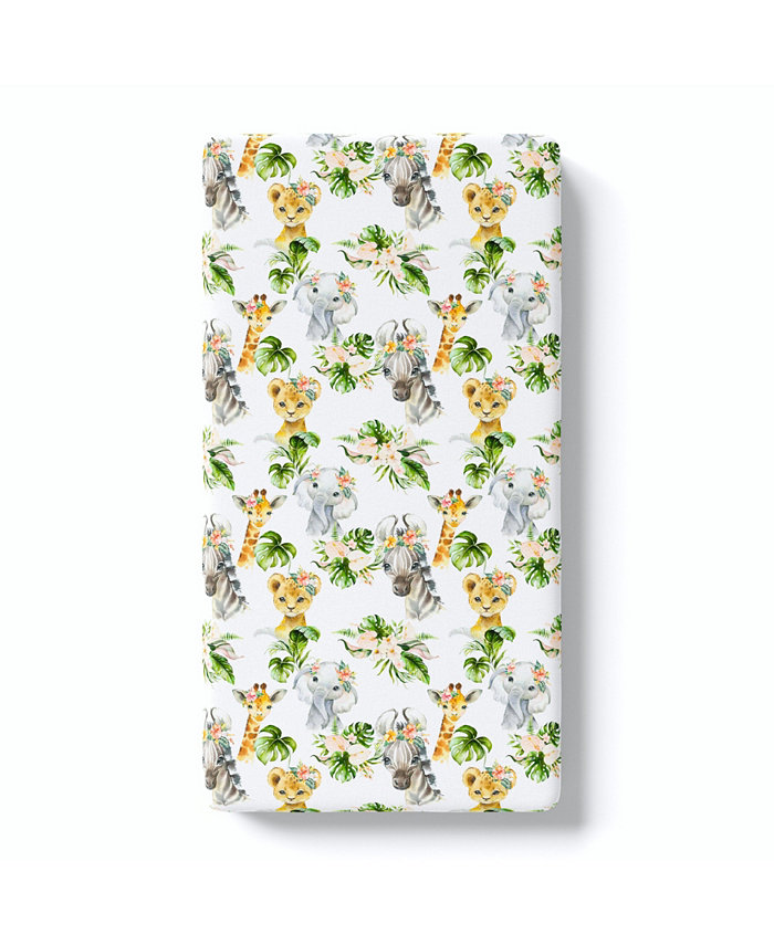 Honey Lemonade Super Soft Fitted Crib Sheet - Africa Animals