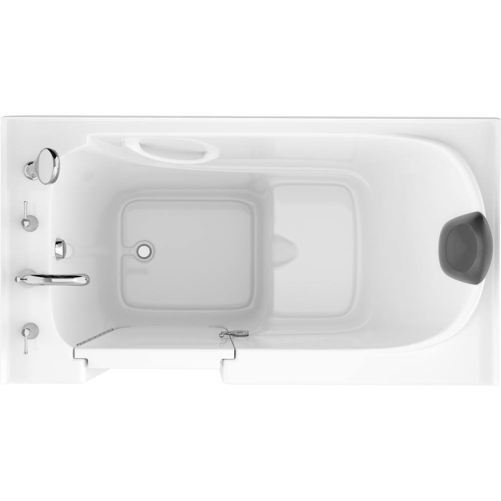 Universal Tubs Safe Premier 60 in. x 32 in. Left Drain Walk-In Non-Whirlpool Bathtub in White HD3260LWS-CP