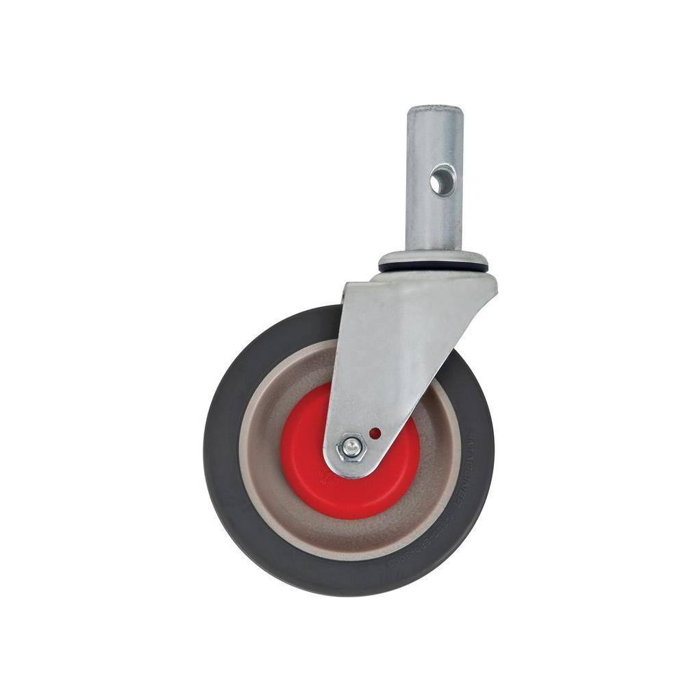 Magliner 5 in. x 1-34 in. Swivel Caster Assembly Gray Polyurethane Flat Tread 131020