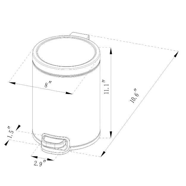 5l Round Step Trash Can