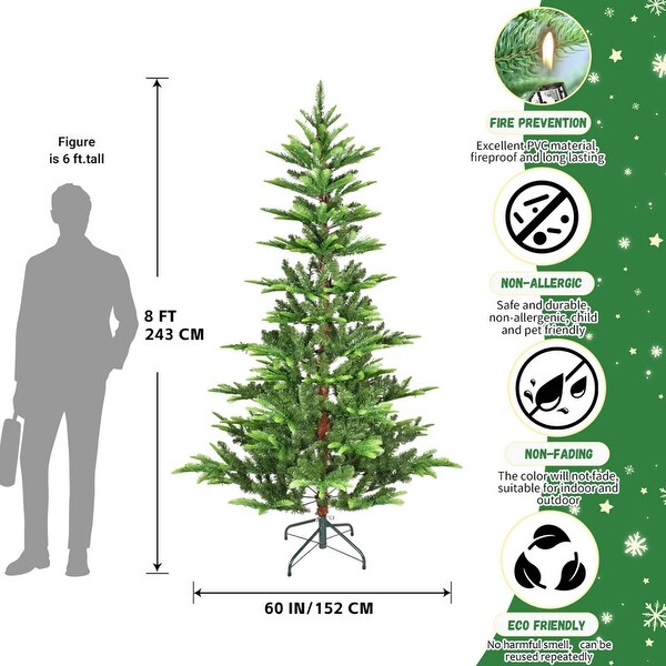 4/5/6/7/8 FT PE/PVC Mixed Automatic Steel Wire Christmas Tree