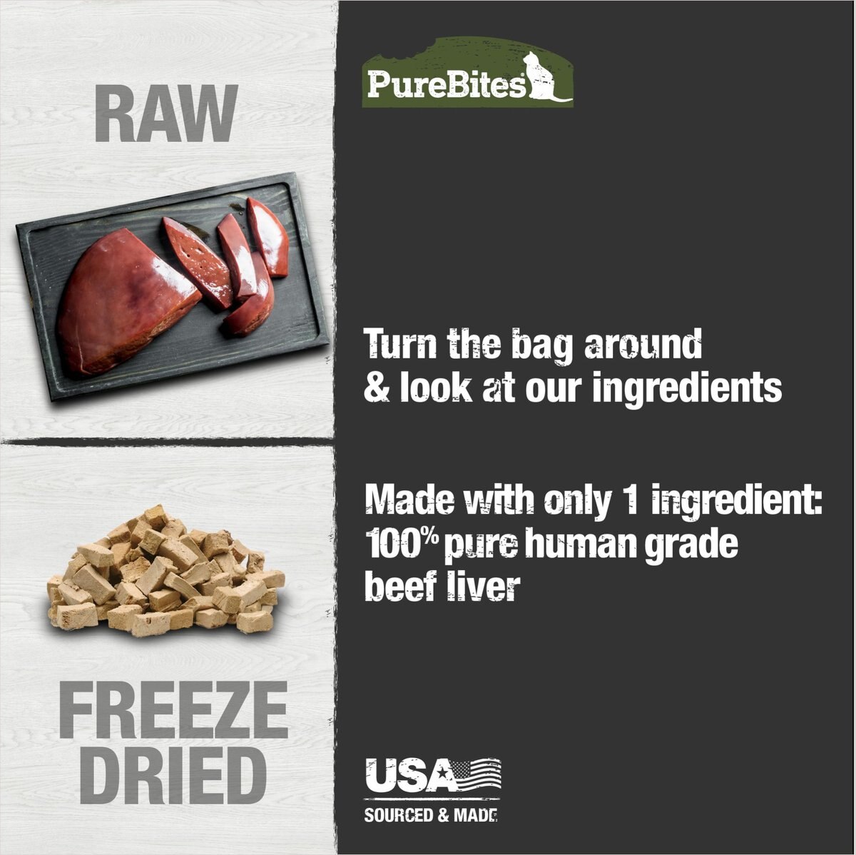 PureBites Beef Liver Freeze-Dried Raw Cat Treats