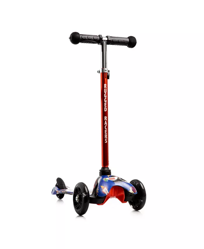 Rugged Racers Kids Scooter with Spaceship Print Design