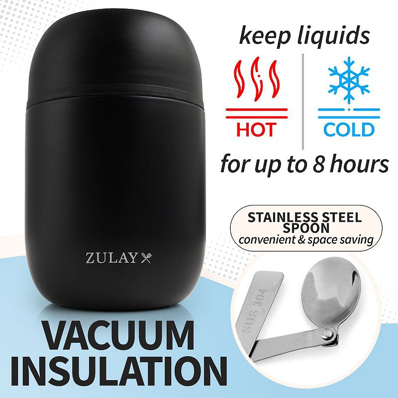 Vacuum Insulated Food Jar for Hot Foods， Stainless Steel