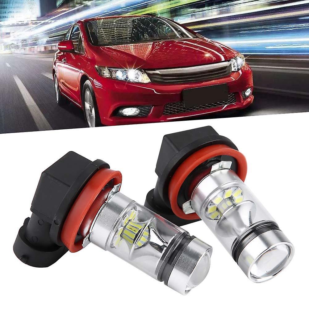 2x H8 H9 H11 6000k Super White 100w Led Headlight Bulbs Kit Fog Car Driving Light