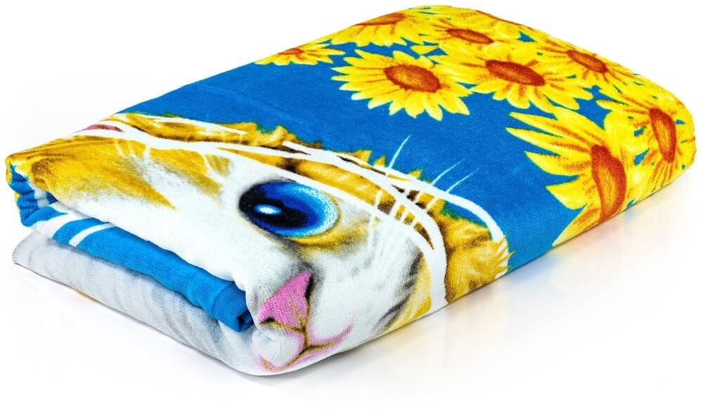 Kitten Cat Butterfly Super Soft Plush Cotton Beach Bath Pool Towel