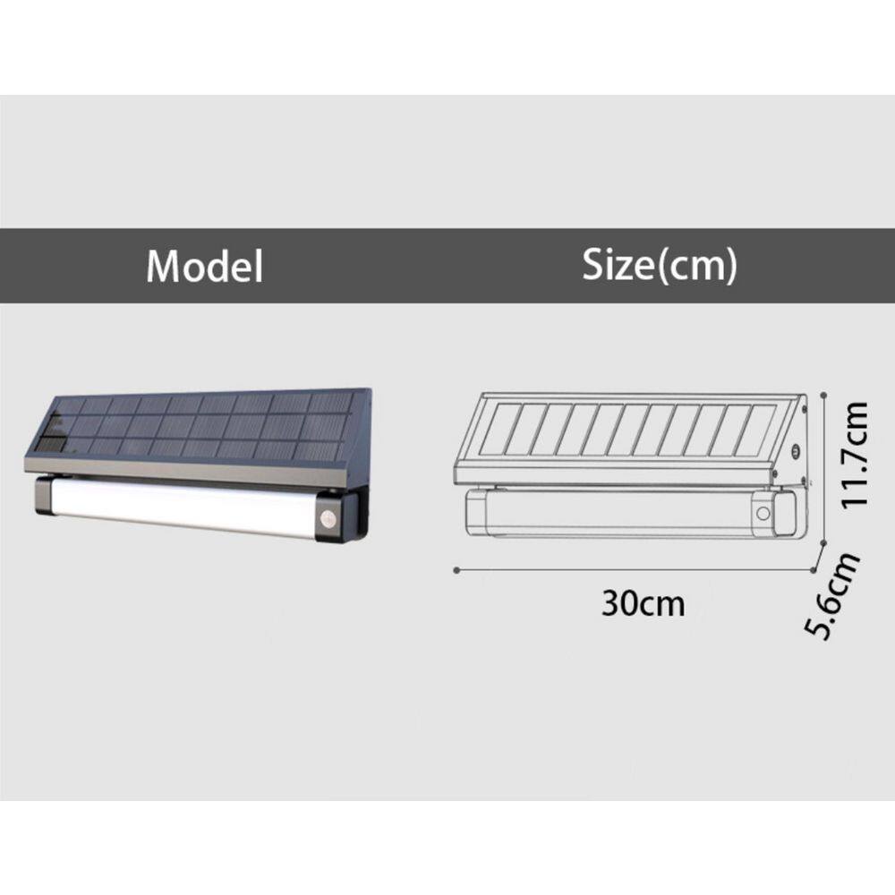 eLEDing Solar 180 Black SMART Sensing Self-Contained Integrated Selectable LED Color Flood Pathway Wall Light EE815WDC