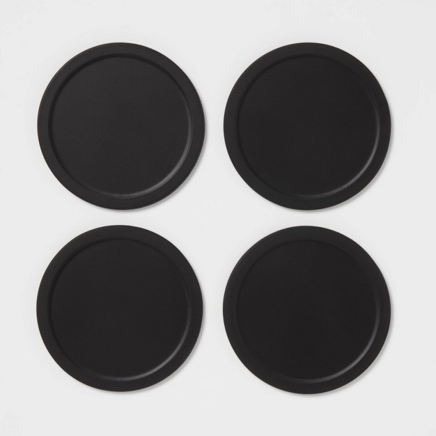 4pk Silicone Coasters Black