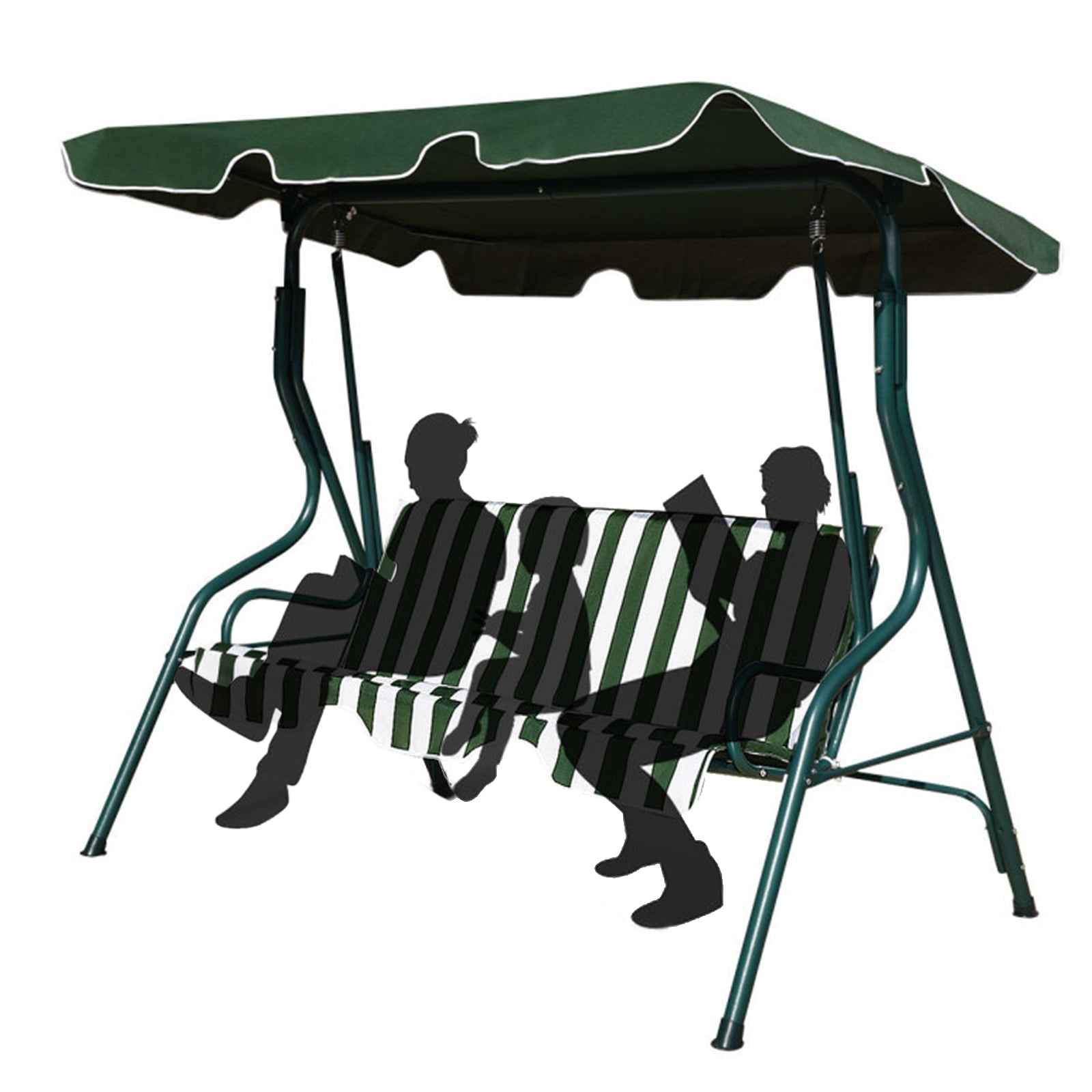 SKONYON Outdoor Swing Canopy Patio Swing Chair 3 Person Canopy Hammock