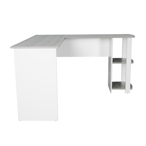 Techni Mobili Modern L Shaped Desk with Side Shelv...