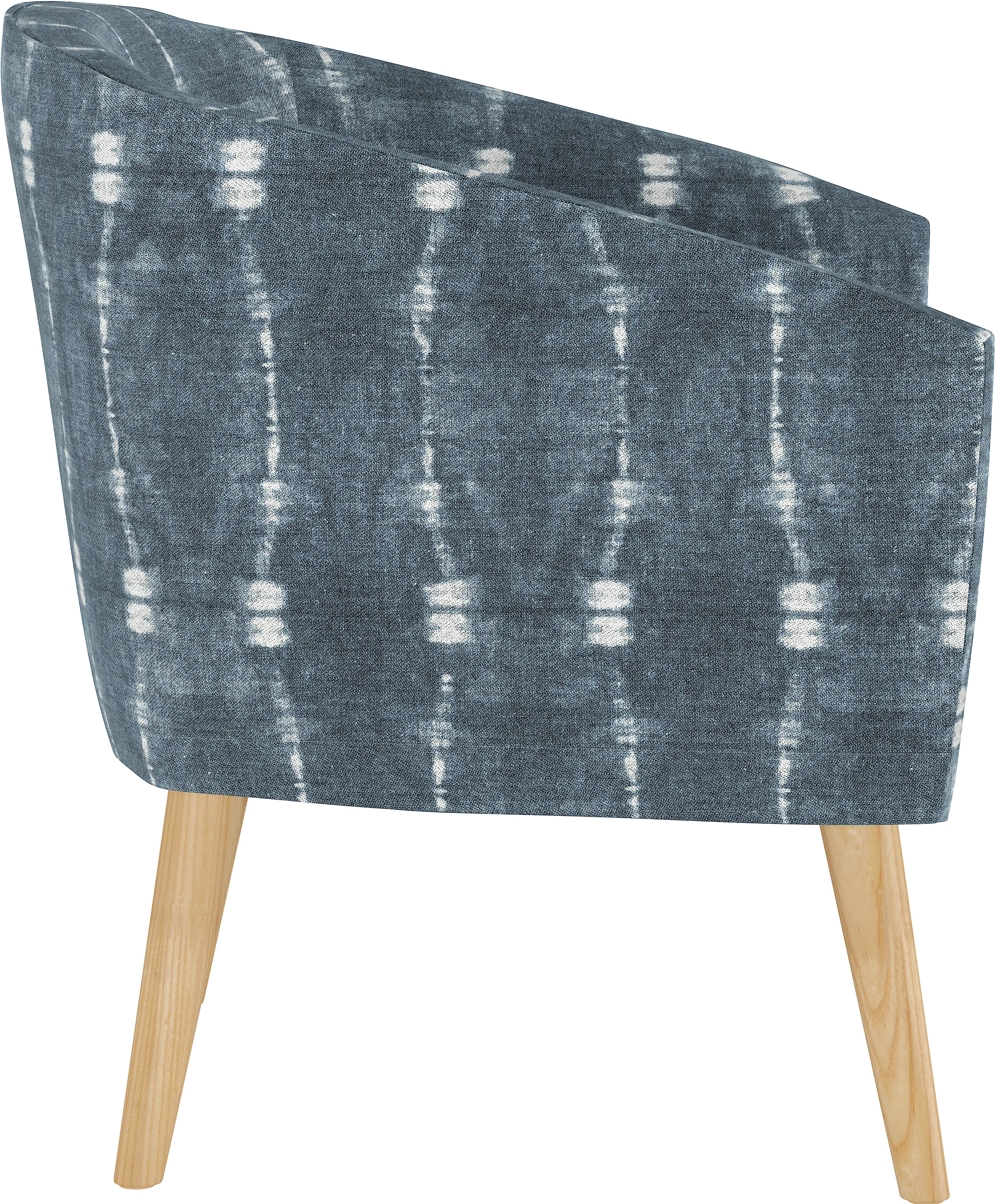 Deco Indigo Blue Ikat Accent Chair - Skyline Furniture