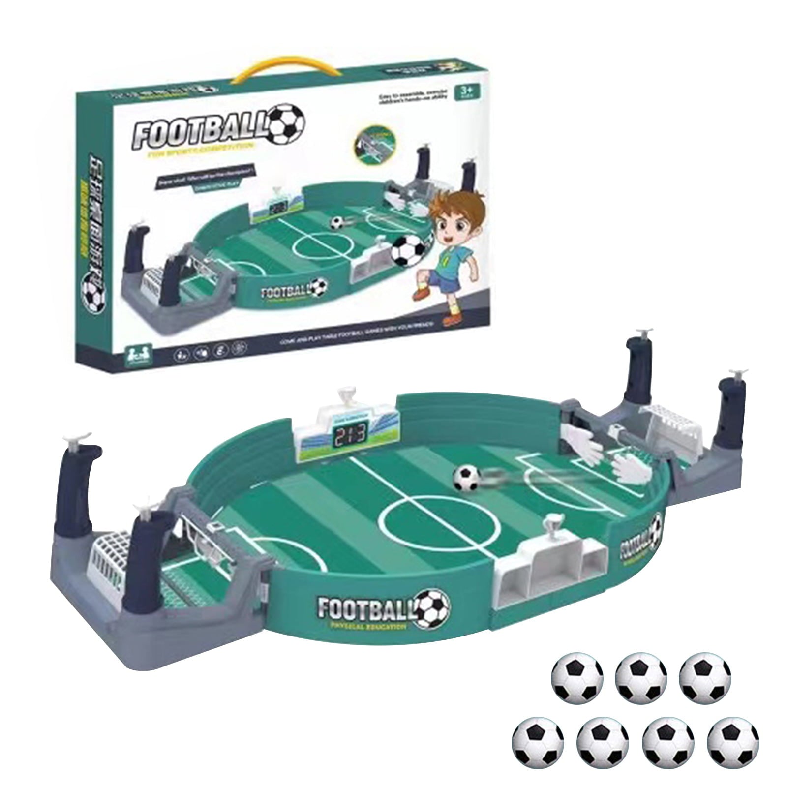 Clearance! Mini Foosball Games with 7 Pcs Mini Football, Football Tables Football Games Table Top Football Game, Table Top Soccer Game for Kids, Desktop Sport Board Game for Family Game Night Fun