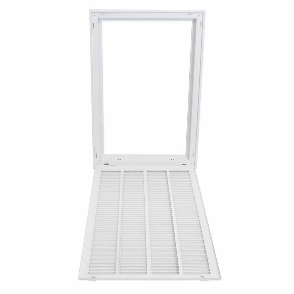 EZ-FLO 16 in. x 25 in. Steel Return Filter Grille White 61671