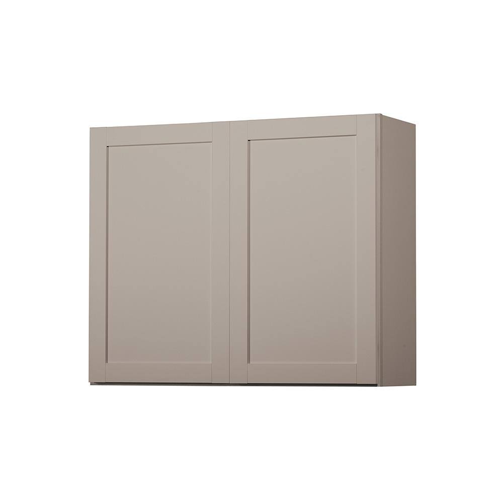 Hampton Bay Westfield Dusk Gray Shaker Stock Assembled Wall Kitchen Cabinet (36 in. W x 12 in. D x 36 in. H) F12W3636B