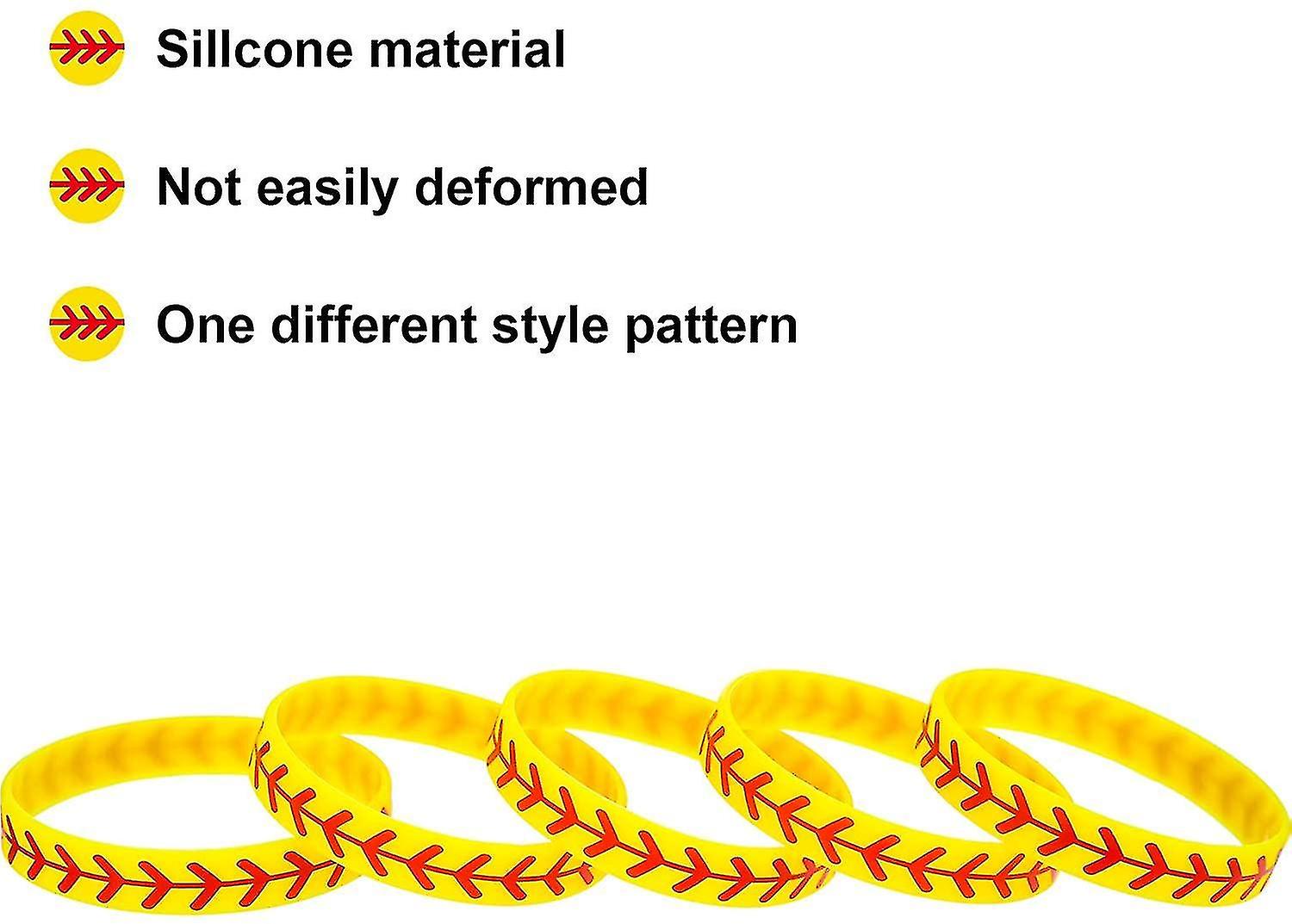 Softball Bracelet Softball Wristband Silicone Bracelet Softball Gift For Softball Player And Softball Teams