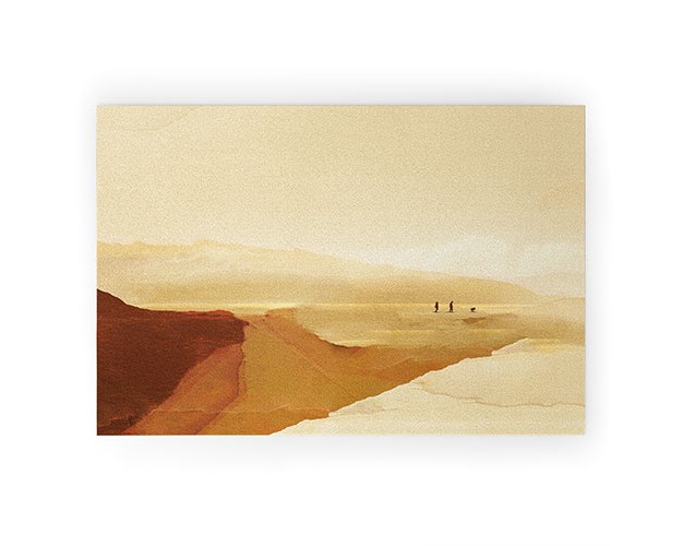 Dan Hobday Art Sunset Walk Welcome Mat society6