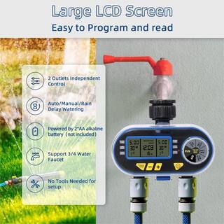 Cubilan Outdoor Water Timer for Garden Hose Sprinkler Timer Programmable Hose Timer with Rain DelayManual B07SQ4YG2T