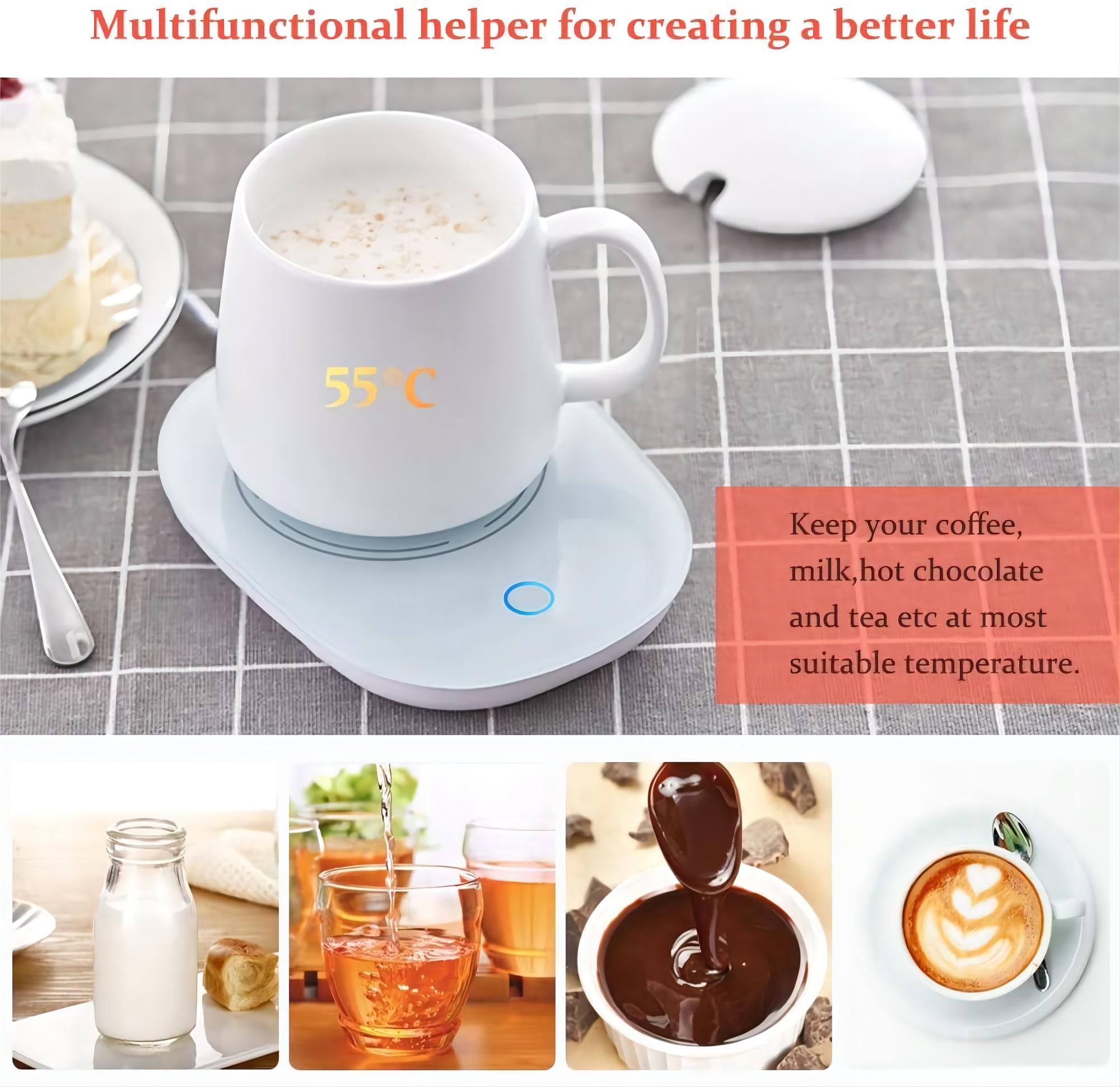 YEVIOR Coffee Cup Warmer for Desk With Intelligent Gravity Sensing Auto OnandOff Mug Warmer for Office Home Use，Cup Warmer Plate for Coffee， Milk， Tea， Water