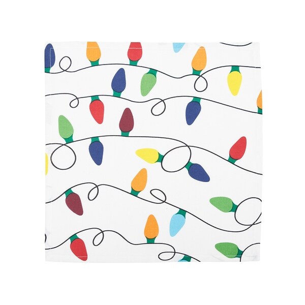 Christmas Light Printed Holiday Napkin Set of 6