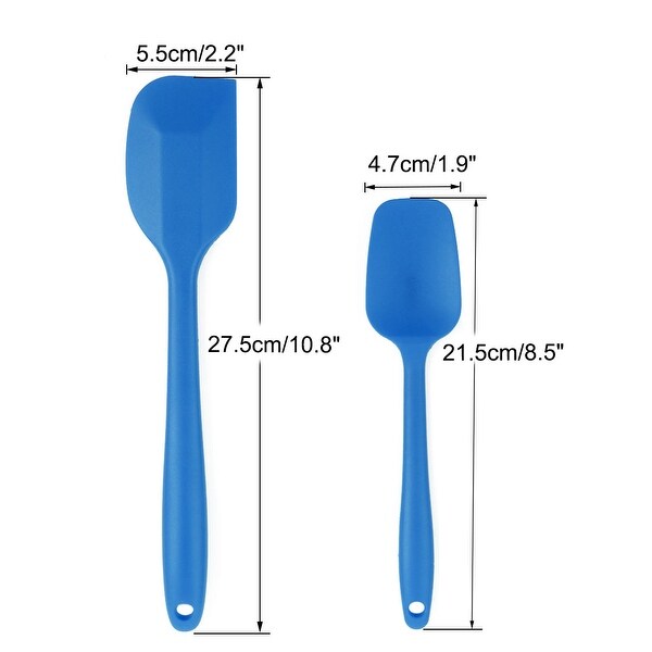 2pcs Silicone Spatula Set Heat Resistant Non Stick Spatula