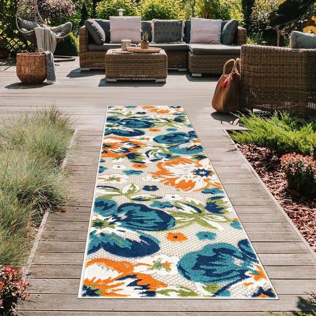 World Rug Gallery Bergamo Contemporary Floral Indoor outdoor Area Rug