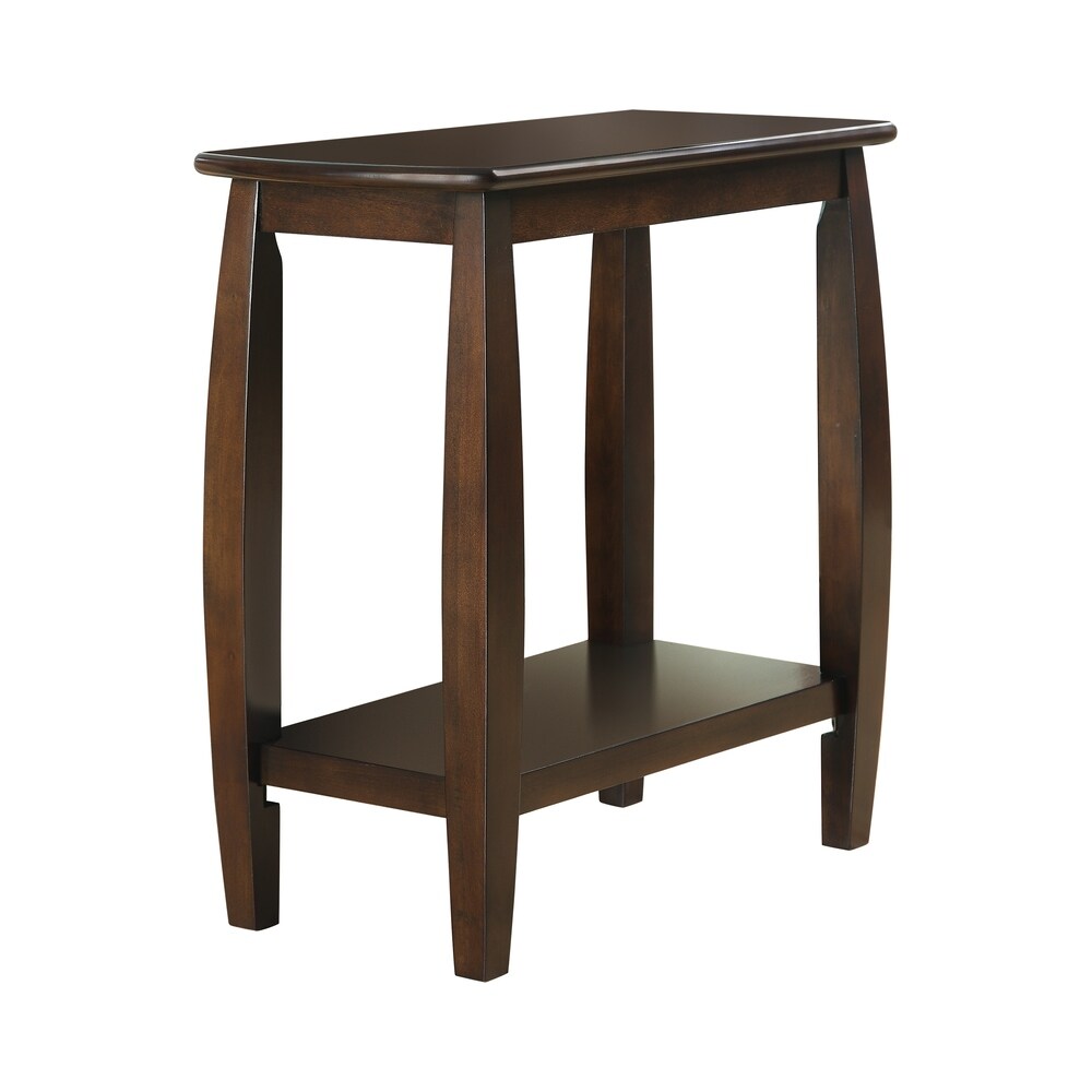 Coaster Furniture Raphael Cappuccino 1 shelf Chairside Table