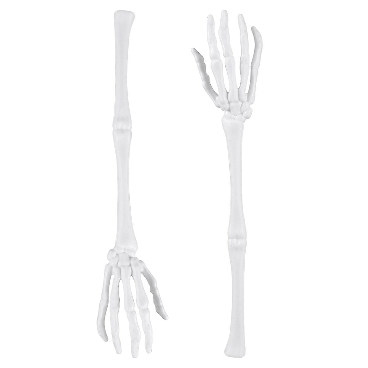 2 Pcs Creative Hallowen Salad Spoon White Skull Claw Shape Spoon