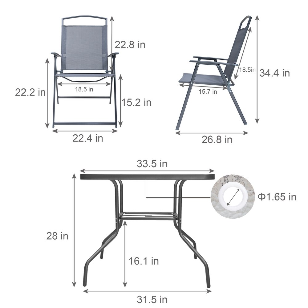 Crestlive Products 5 piece Patio Dining Set   See the specifications