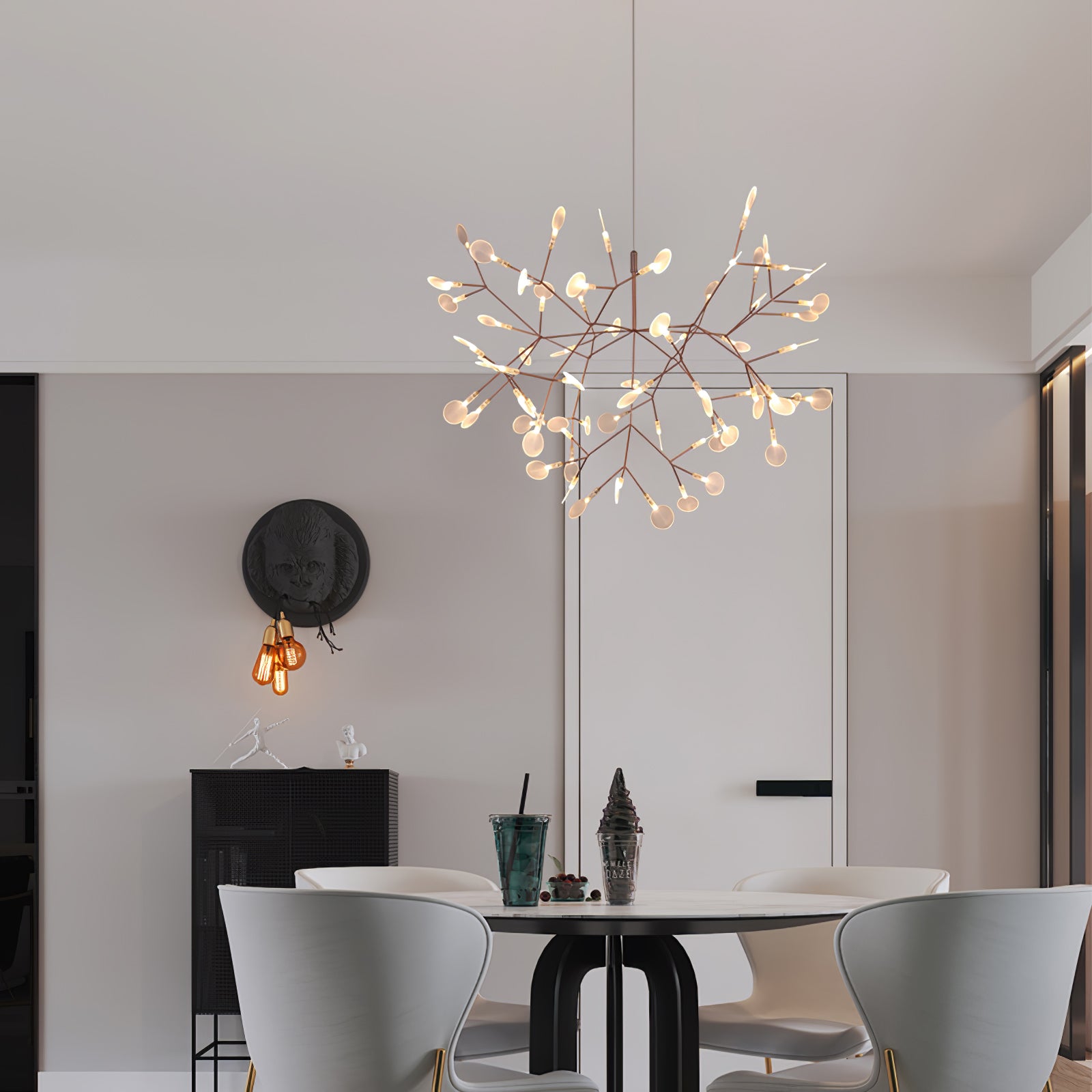 Rose Gold Firefly LED Chandelier