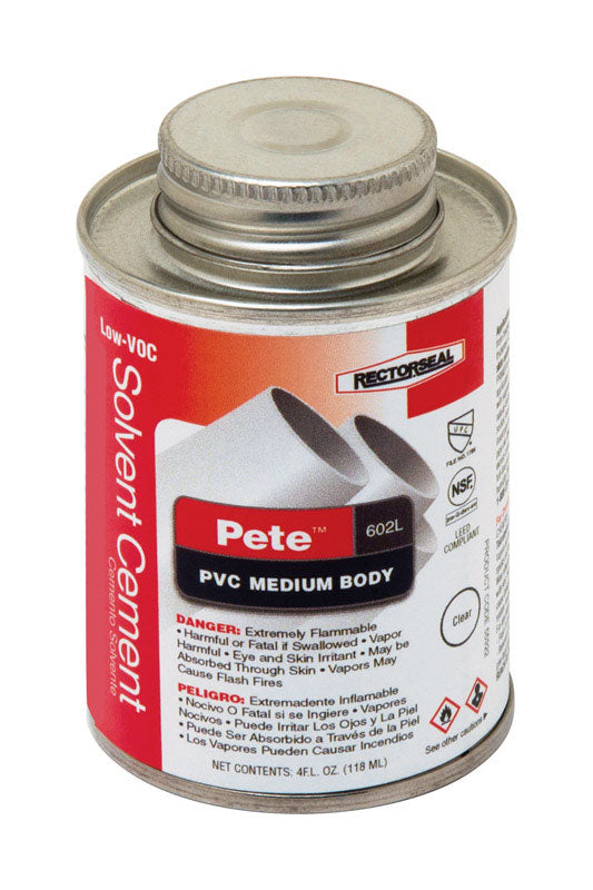 CEMENT PETE PVC CLR 4OZ