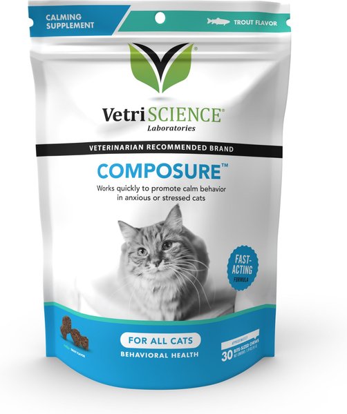 VetriScience Composure Trout Flavored Soft Chews Calming Supplement for Cats