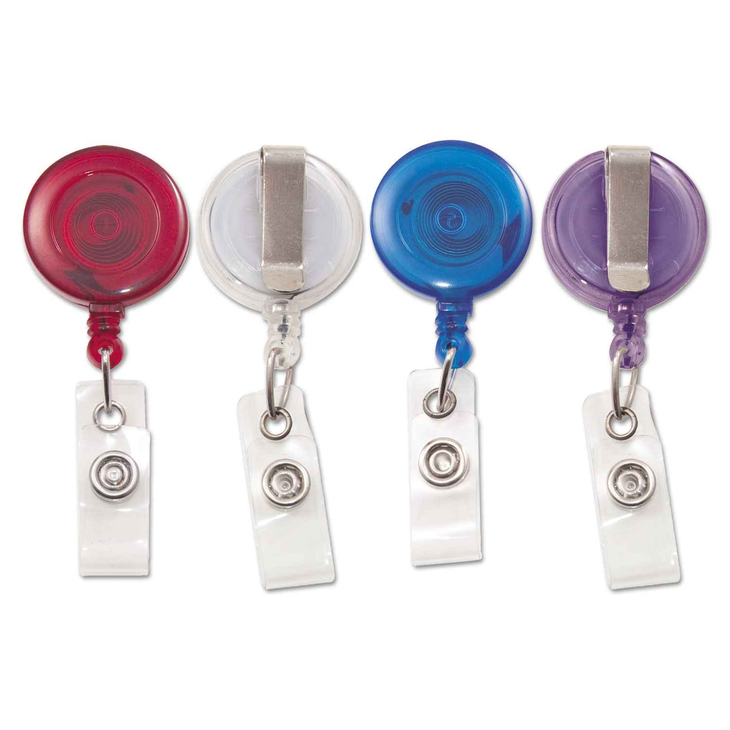 Translucent Retractable ID Card Reel by Advantus AVT75464