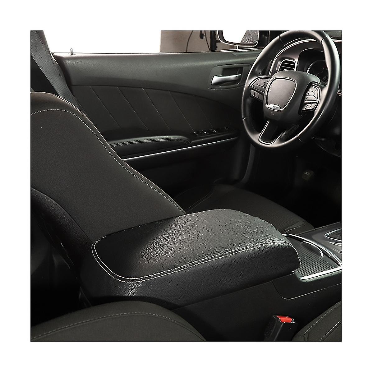 Center Console Cover Armrest Pad Cover Trim For Charger 300c 2011-2023 Accessories - Black