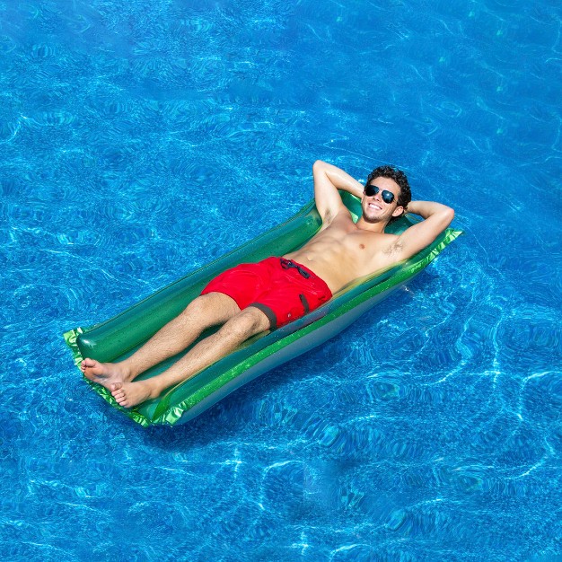 Inflatable Green Reflective Sun Tanner Pool Float