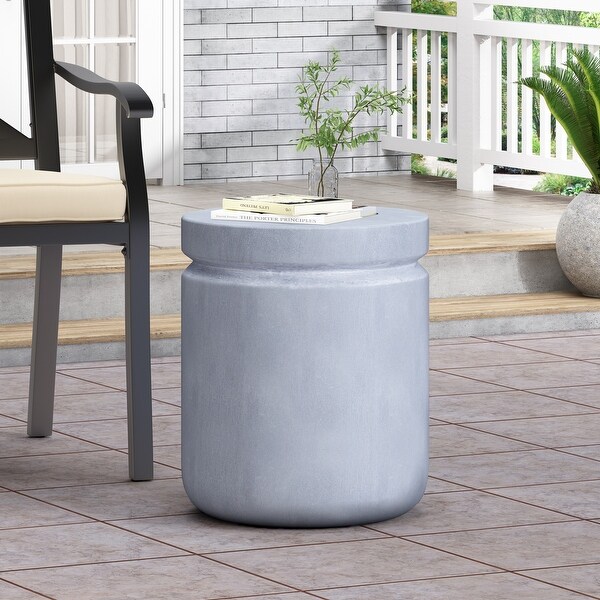 Round Accent Patio Side Table Modular Design Indoor Outdoor End Table