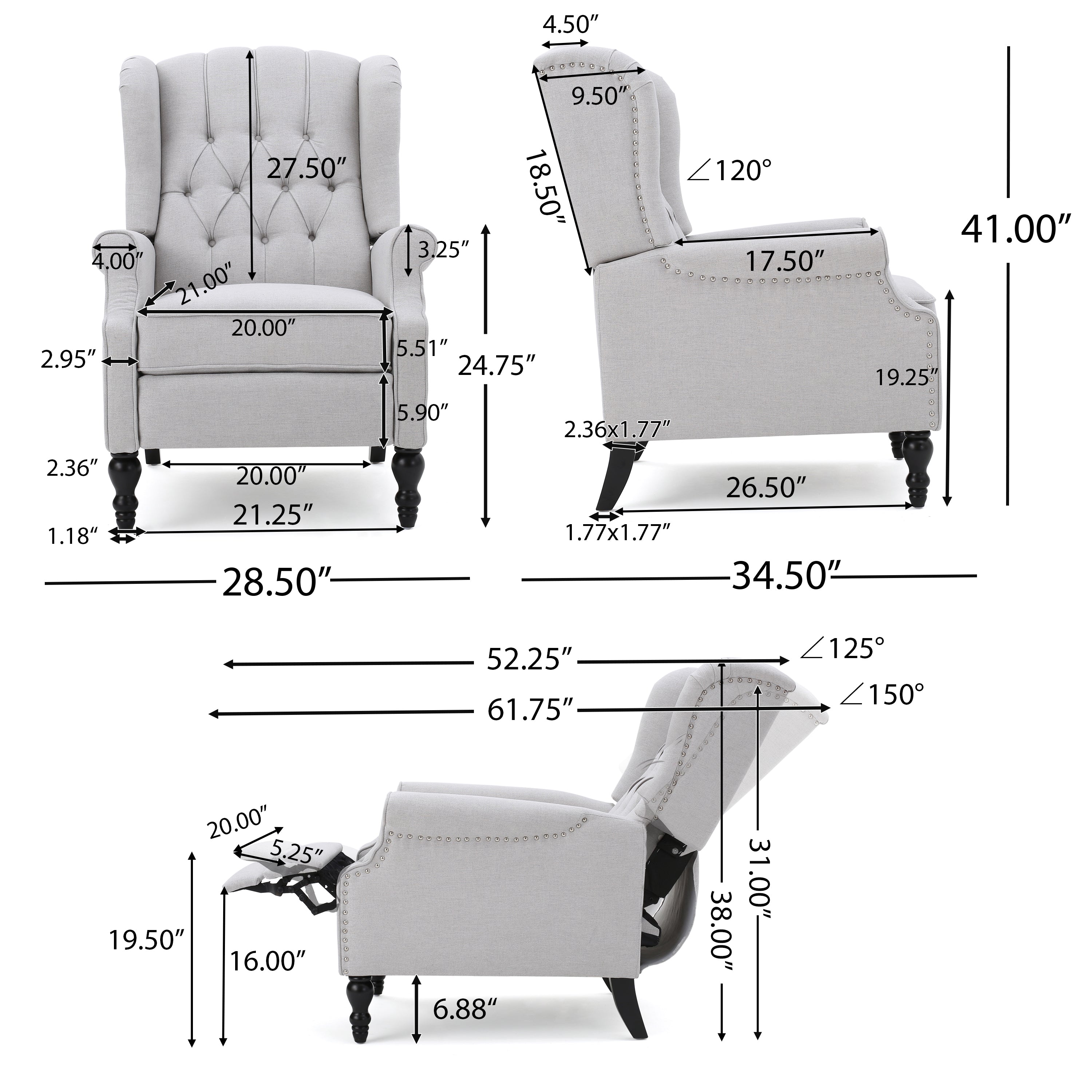 Elizabeth Tufted Back Recliner