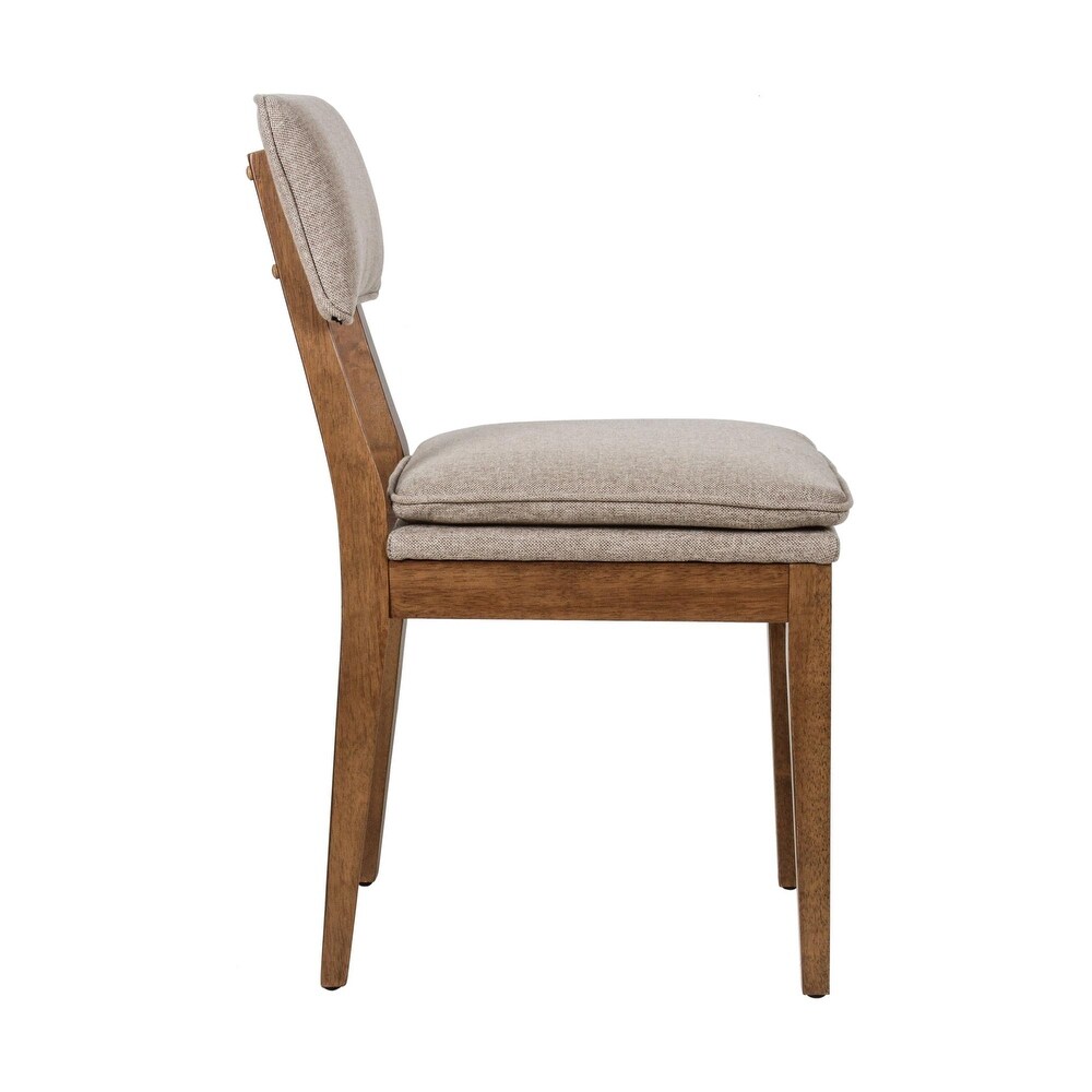 East at Main Solid Wood Upholstered Dining Chairs (Set of 2)